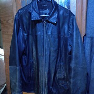 Black leather jacket